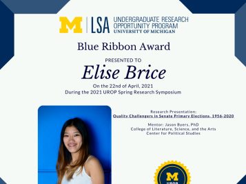 2021 UROP Spring Symposium Blue Ribbon IG 1 